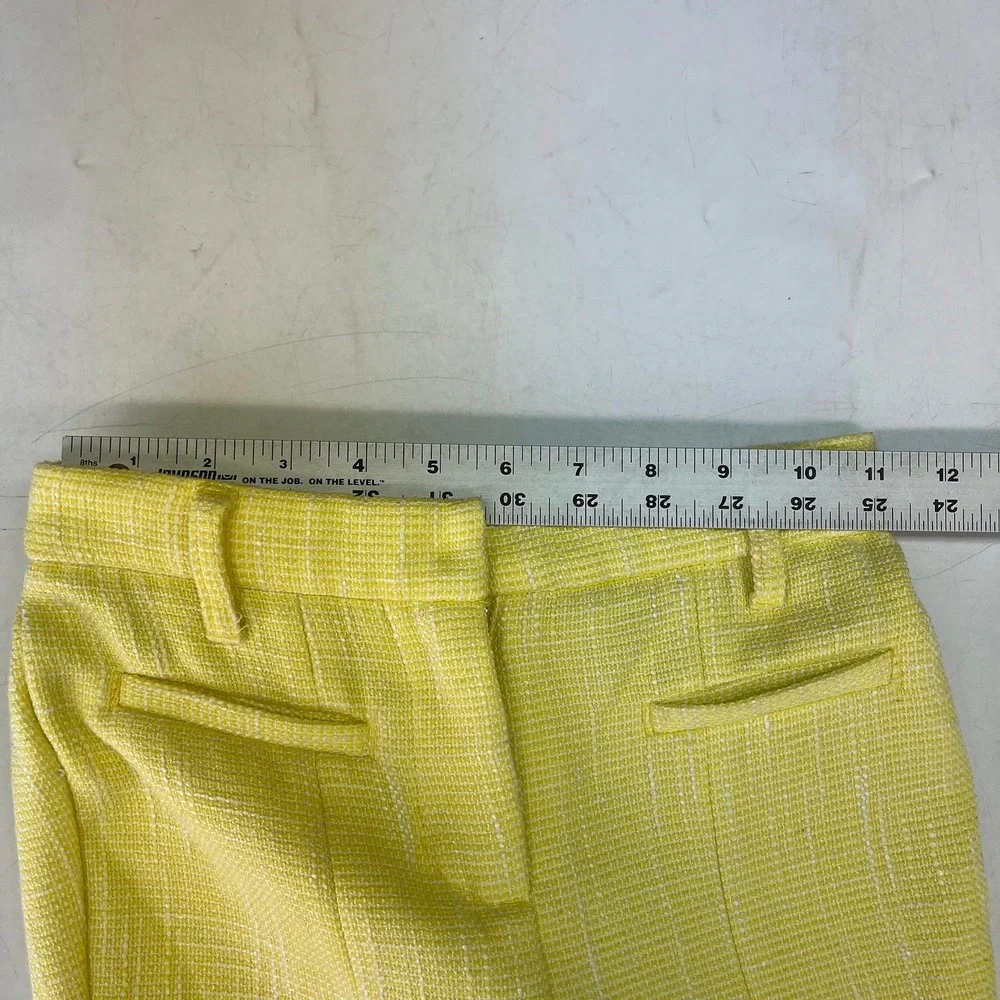 Truce Kids Yellow Textured Tweed 2-Piece Set Cropped Cami and Flare Pants Size S